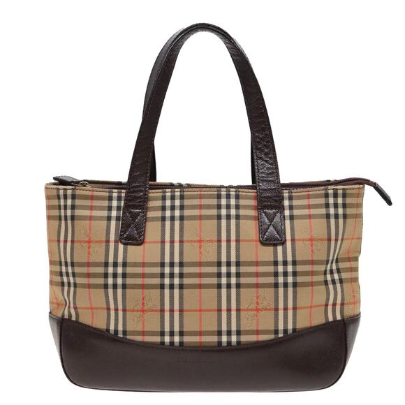 Burberry Nova Check Hand Bag Canvas Beige - Picture 3 of 16